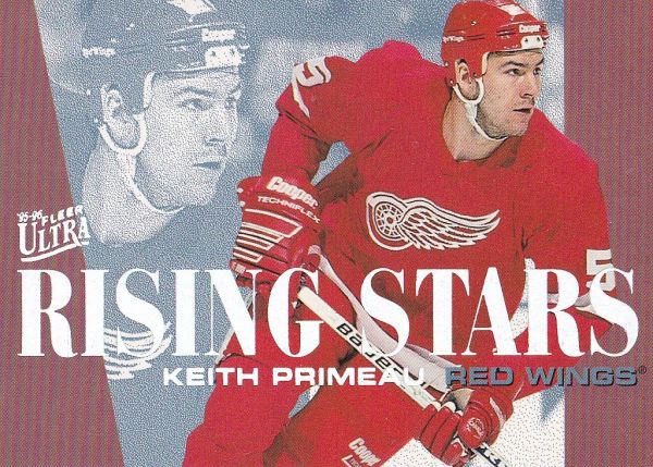 insert karta KEITH PRIMEAU 95-96 Fleer Ultra Rising Stars číslo 6 of 10